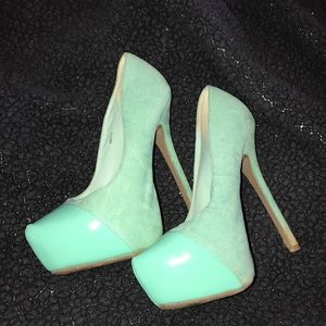 Teal High Heels